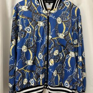 New Look Women's Blue Patterned Jacket